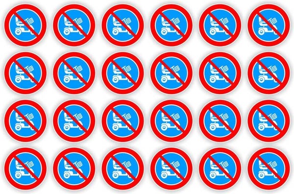 Plaatsen Scootmobiel niet toegestaan sticker set  Ø 5 cm (529.38)