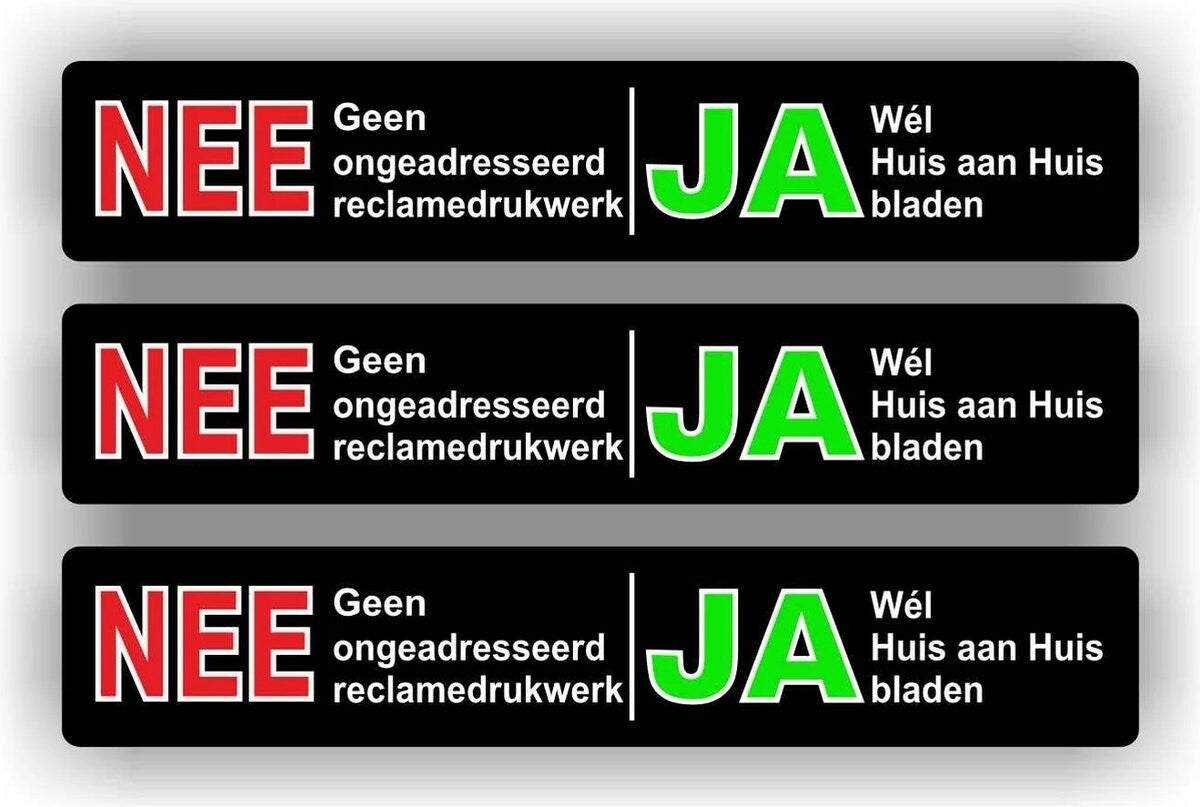 Nee Ja brievenbus sticker (1456.77)