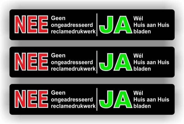 Nee Ja brievenbus sticker (1456.77)
