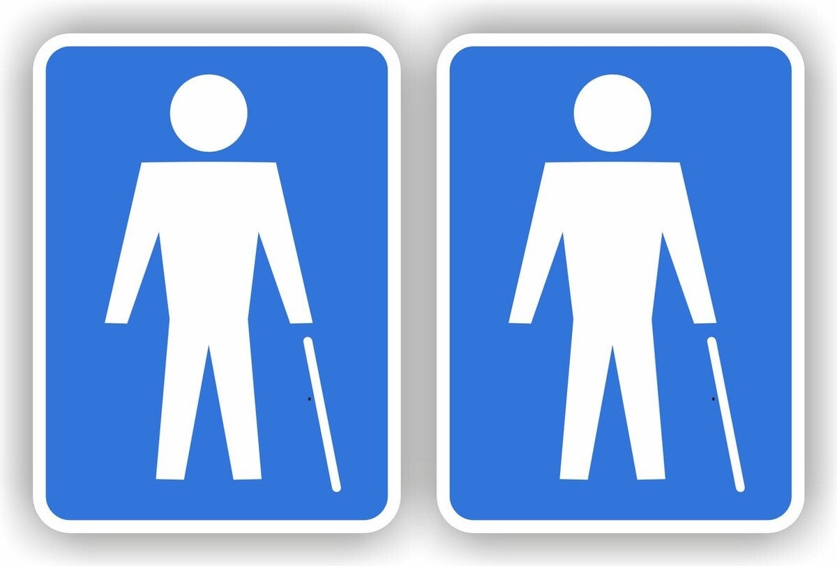 Mindervaliden sticker set 2 stuks. (1371.71)