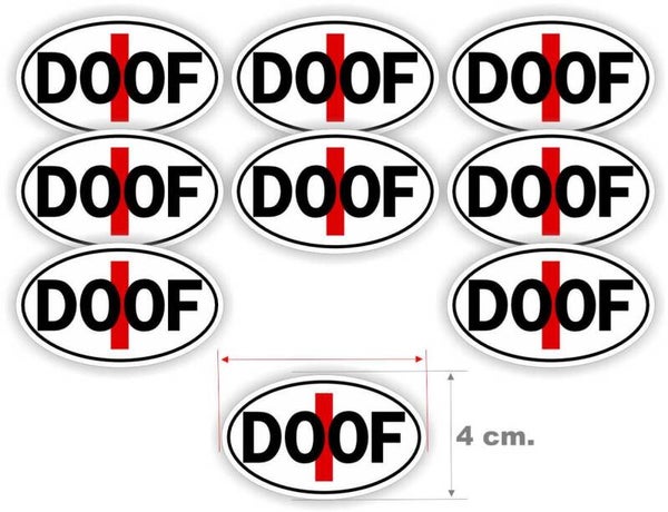 DOOF stickerset – 6,5 × 4 cm –  set 9 stuks  (1465.47)