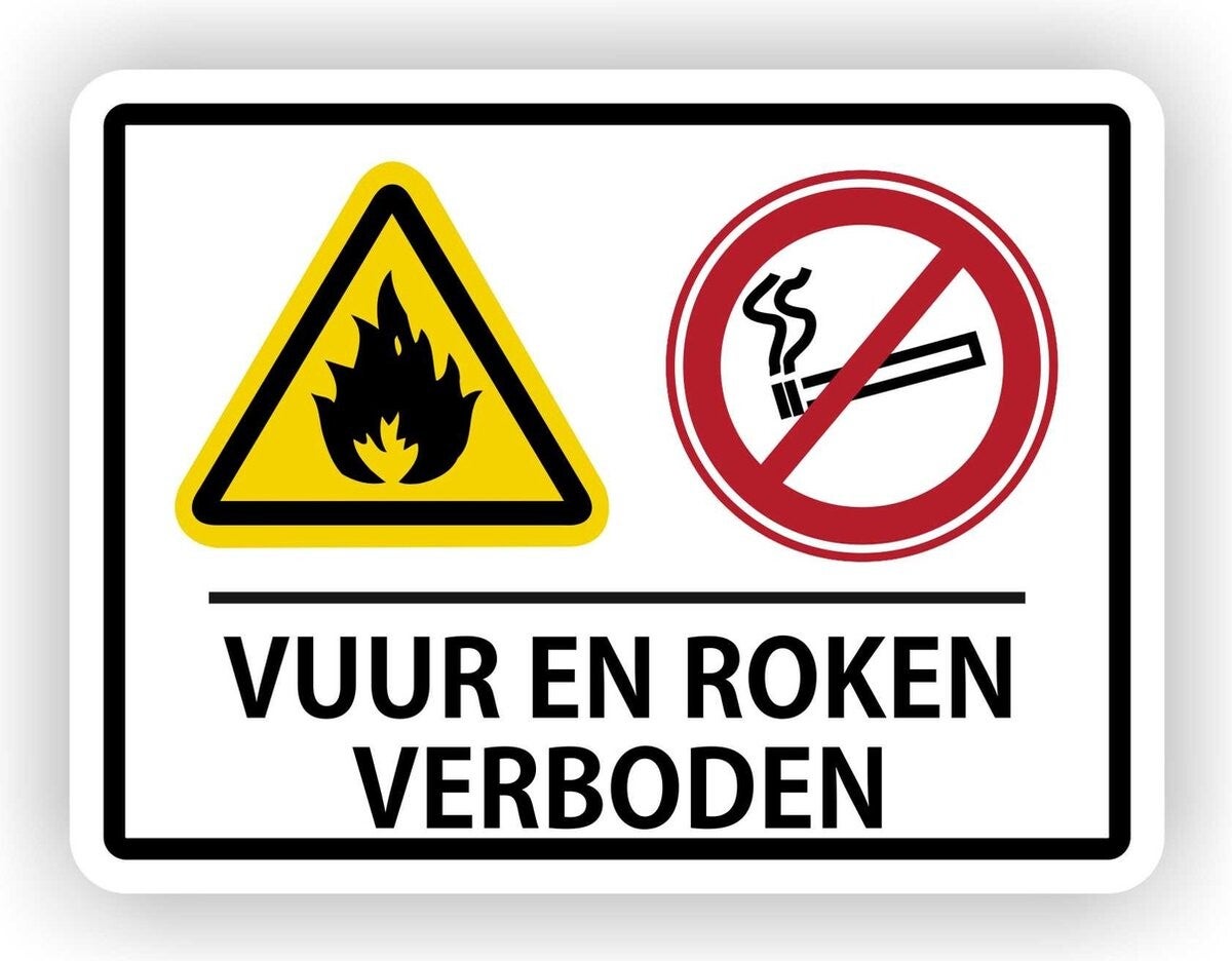 Vuur en Roken verboden - Sticker (421.20)