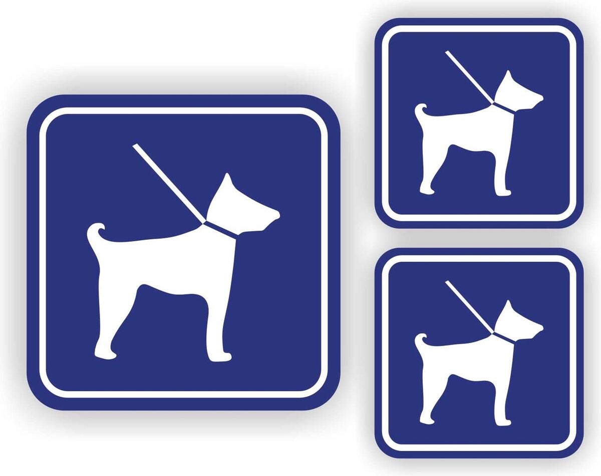 Honden Aangelijnd Toegestaan Sticker set (220.01)
