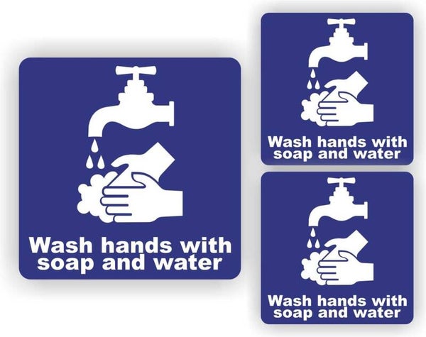 Wash hands with soap stickersset (147.13)