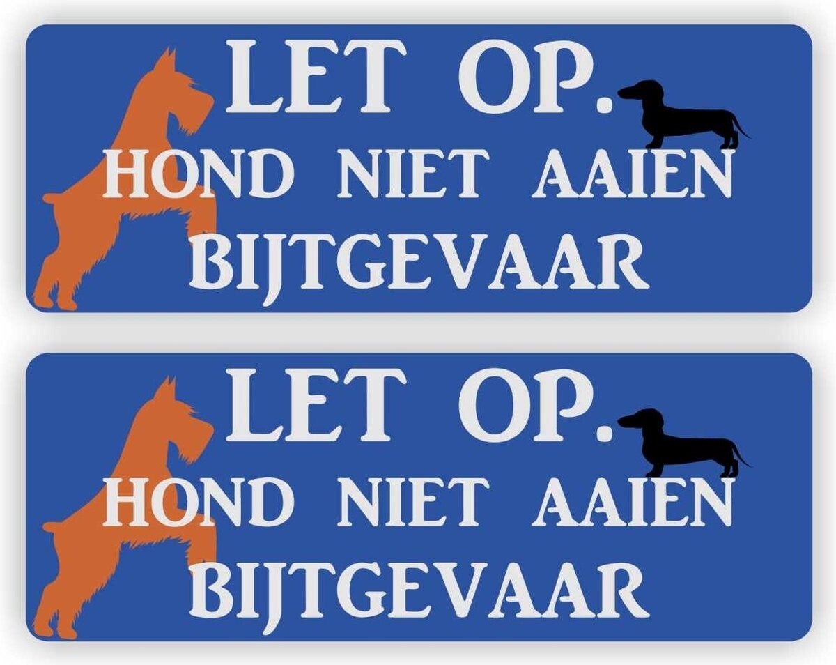 Hond niet aaien bijtgevaar 2 stuks (967.37)