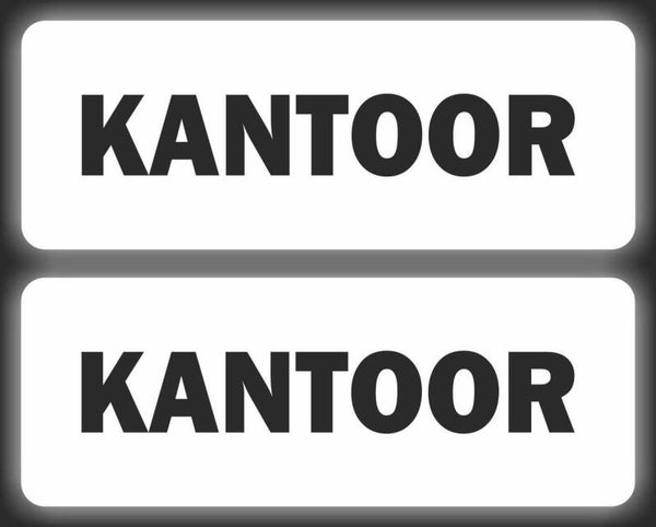 Kantoor tekst sticker set 2 stuks (1233.65)