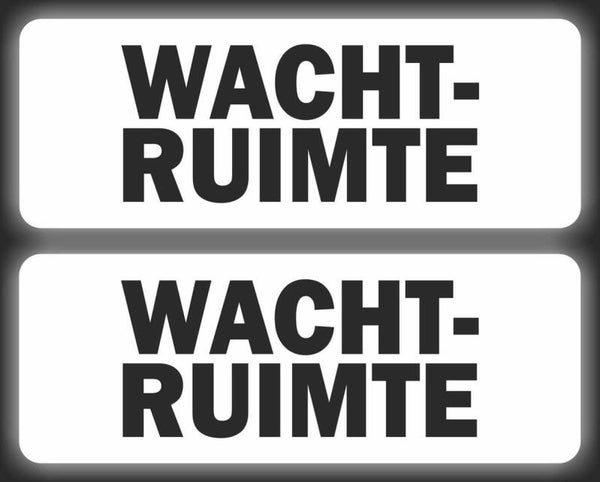 Wachtruimte tekst sticker set 2 stuks (1236.65)