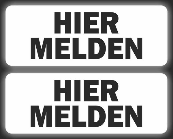 HIER MELDEN  Tekst stickers set 2 stuks (1237.65)