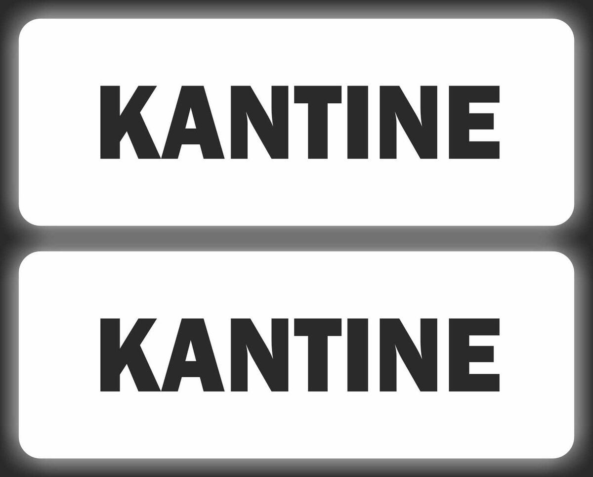 Kantine tekst deur sticker set 2 stuks (1329.65)