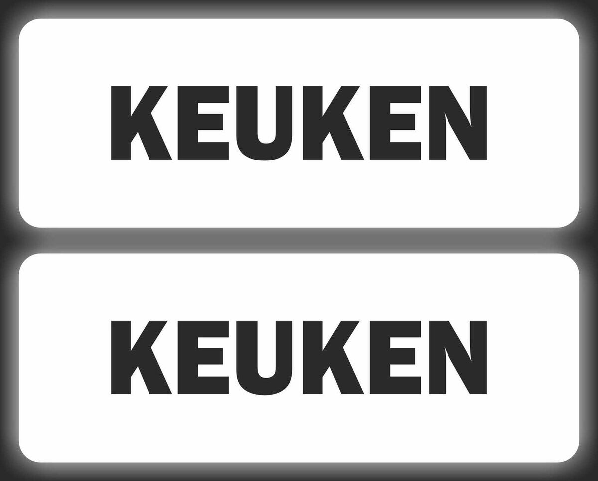KEUKEN Tekst sticker set 2 stuks. (1240.65)