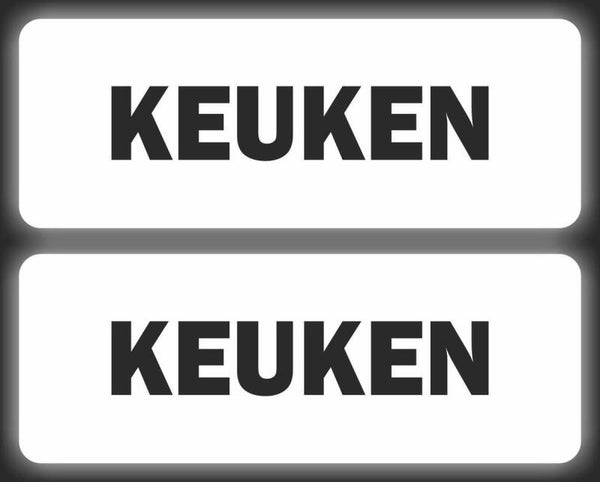 KEUKEN Tekst sticker set 2 stuks. (1240.65)