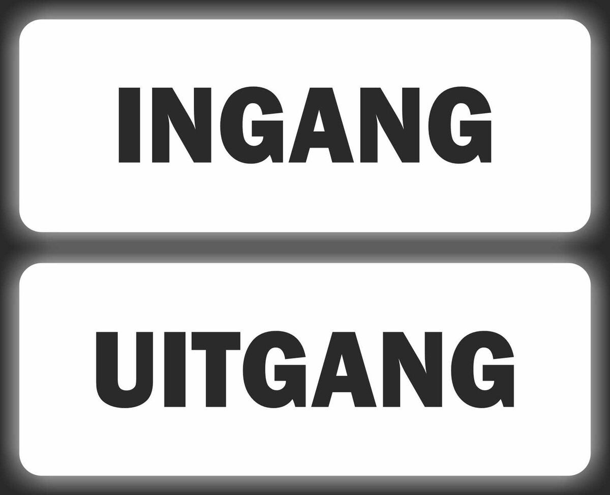 Ingang en Uitgang sticker set (1241.65)