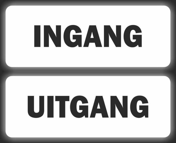 Ingang en Uitgang sticker set (1241.65)