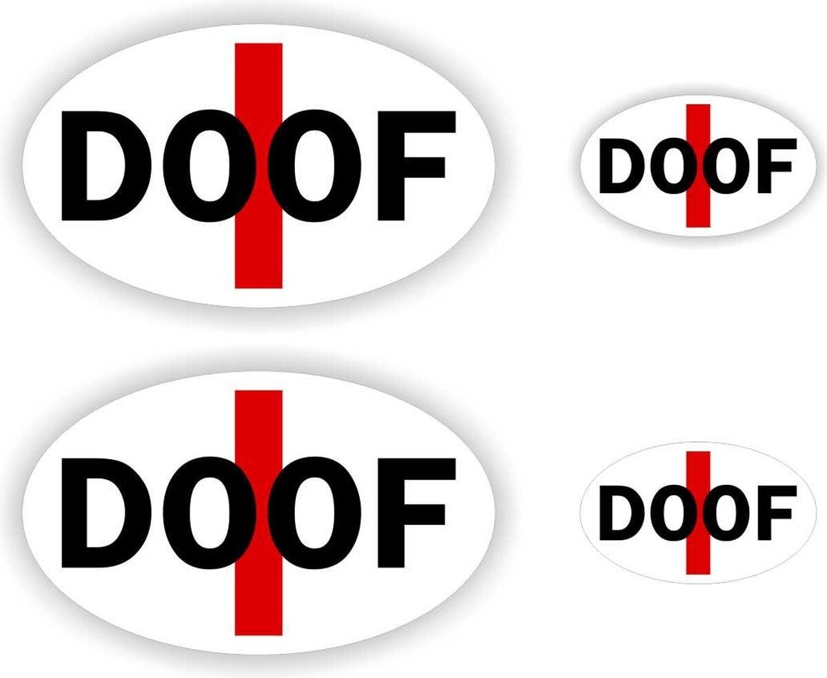 DOOF stickers set van 4 stuks. (920.44)