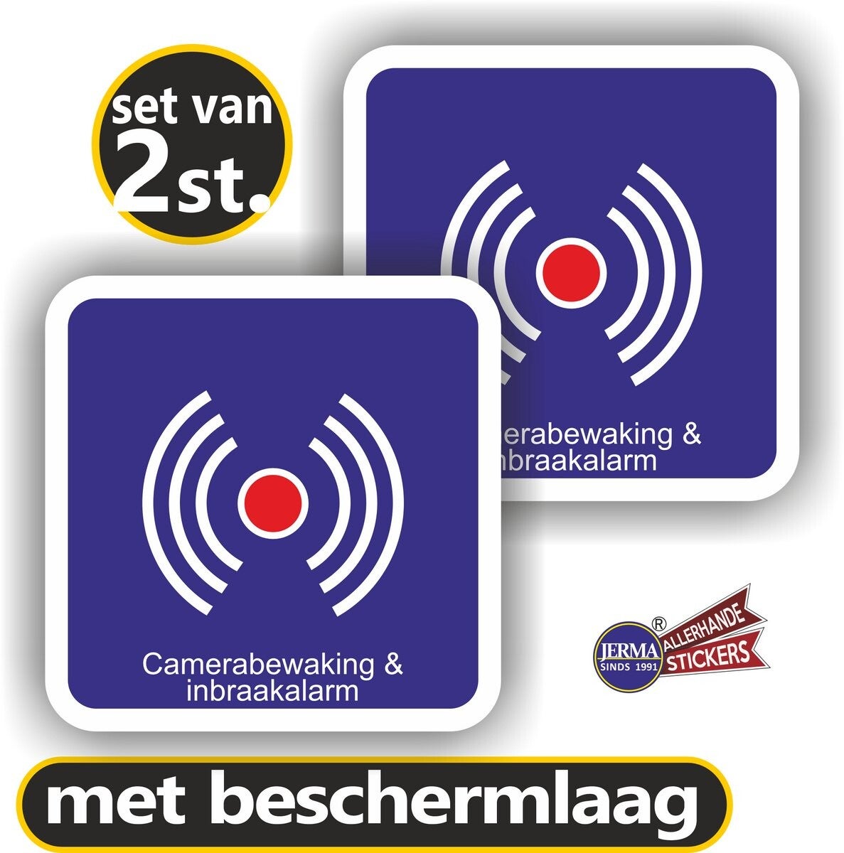 Elektronische beveiligd 2 stickers (1218.59)