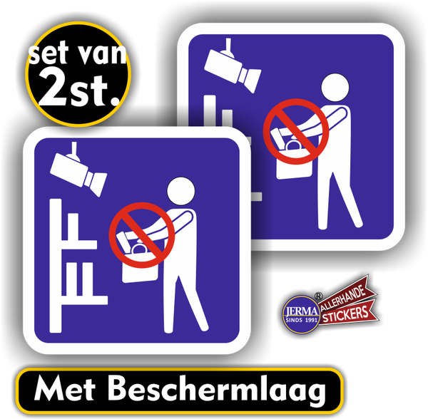 Winkeldiefstal camera toezicht stickers (1219.59)