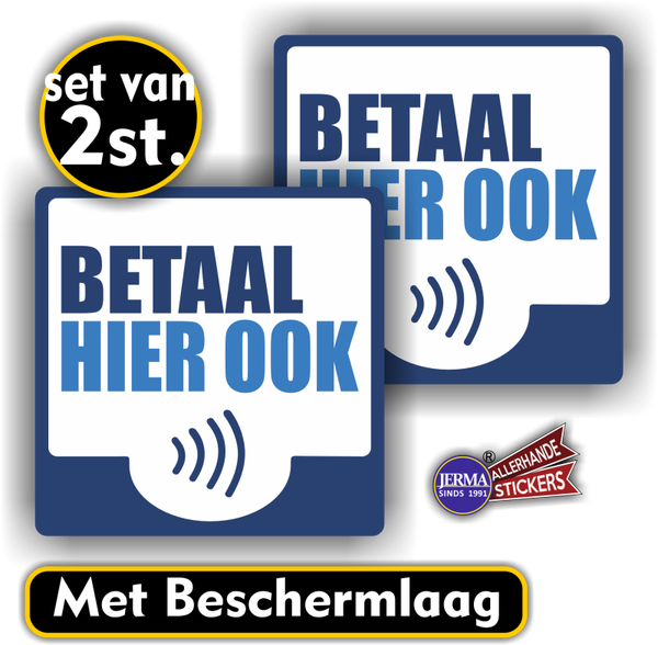 Betaal hier ook contactloos stickerset (1222.la64)