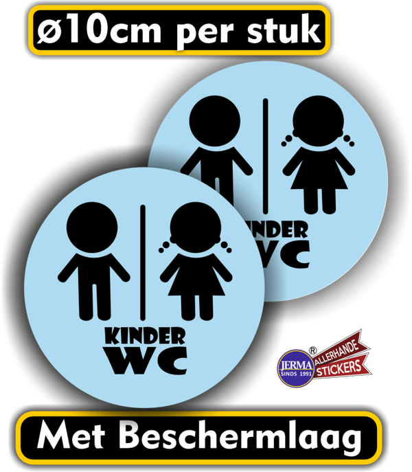 Kindertoilet, deurstickers set 2 stickers blauw (1229.64)