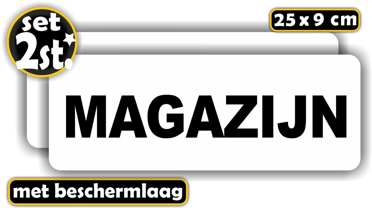 MAGAZIJN Tekst sticker set van 2 stuks (1235.65)
