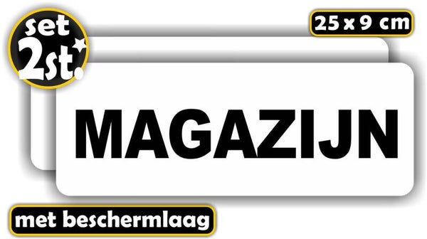 MAGAZIJN Tekst sticker set van 2 stuks (1235.65)