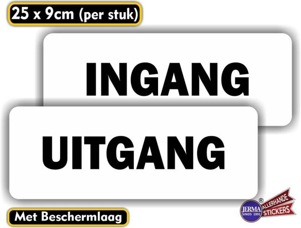 Ingang en Uitgang sticker set (1241.65)