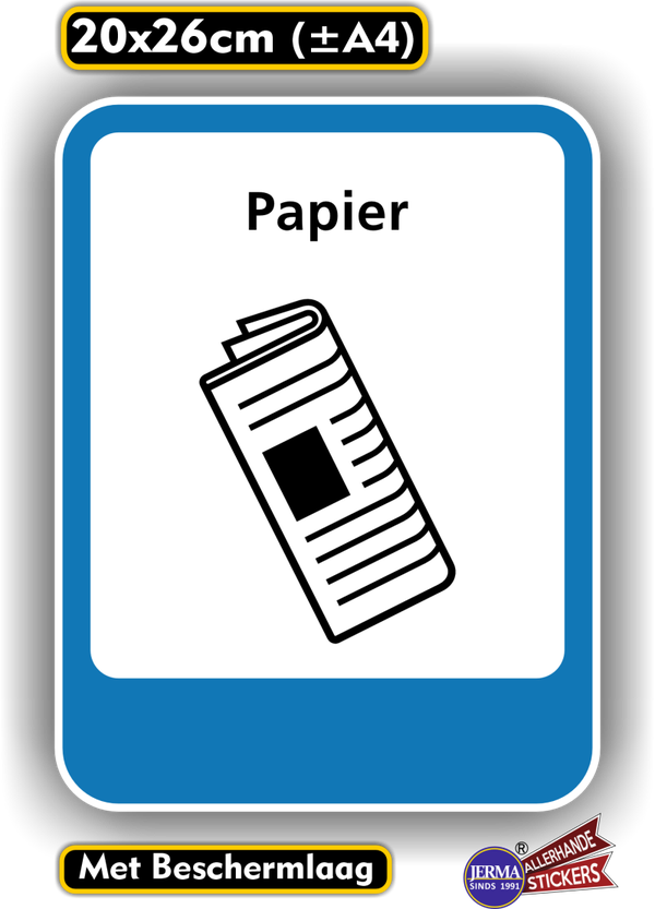 Papier pictogram recycling sticker  (130.04)