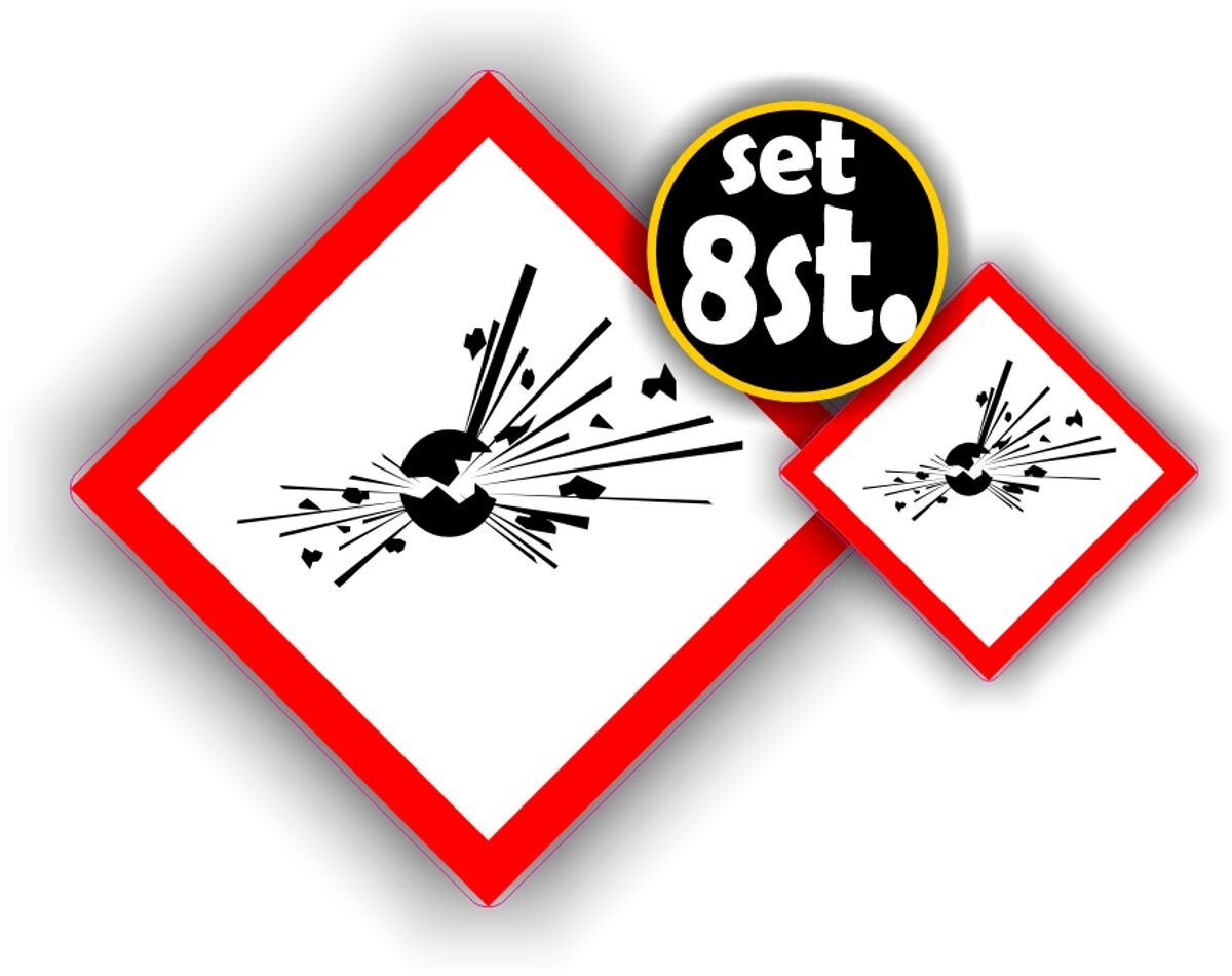 Explosieve stoffen sticker set  (1308.67)