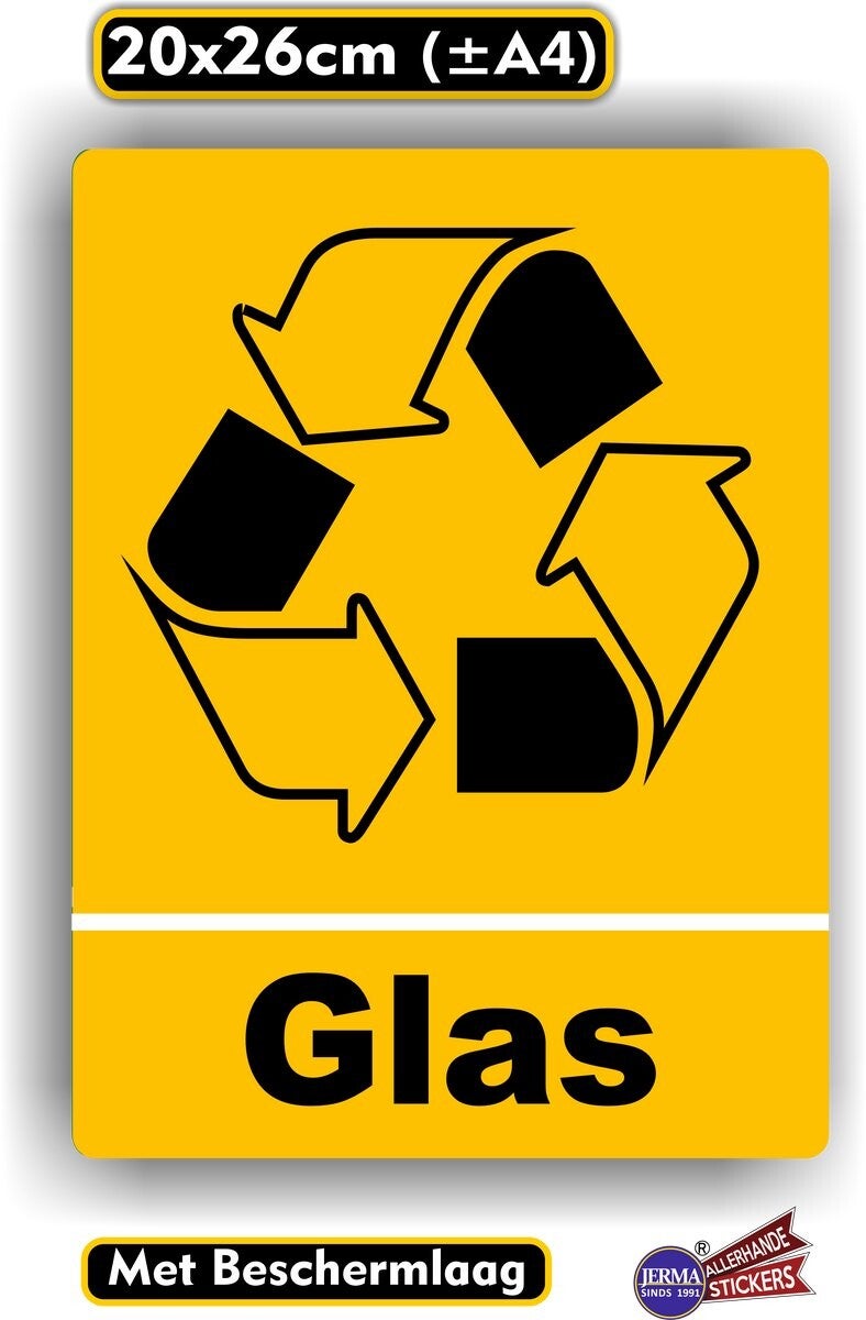 Glas recycling logo sticker (131.04)