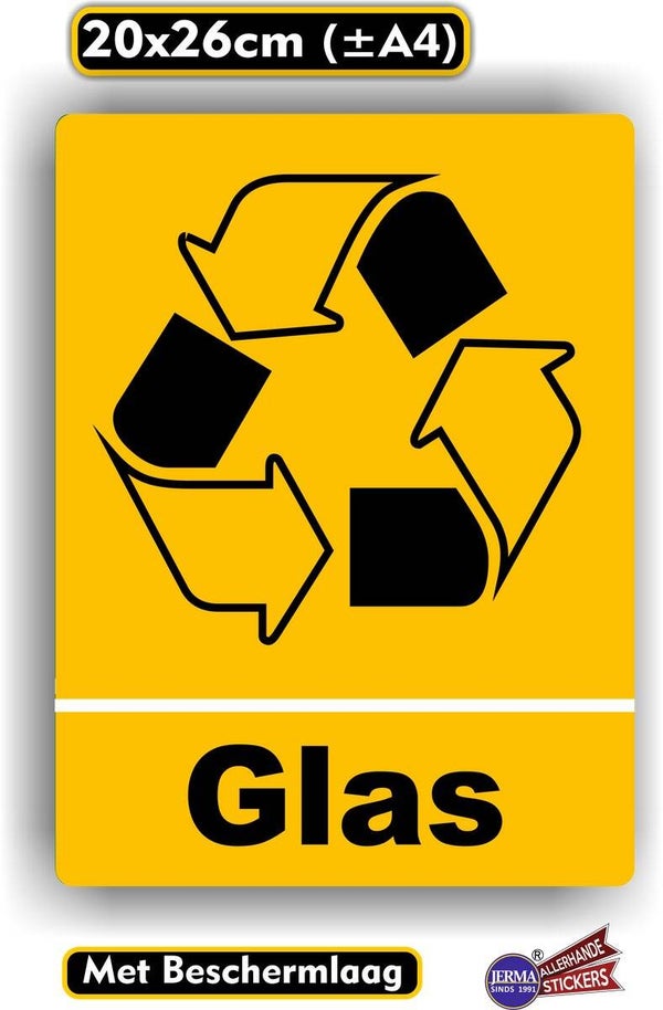 Glas recycling logo sticker (131.04)