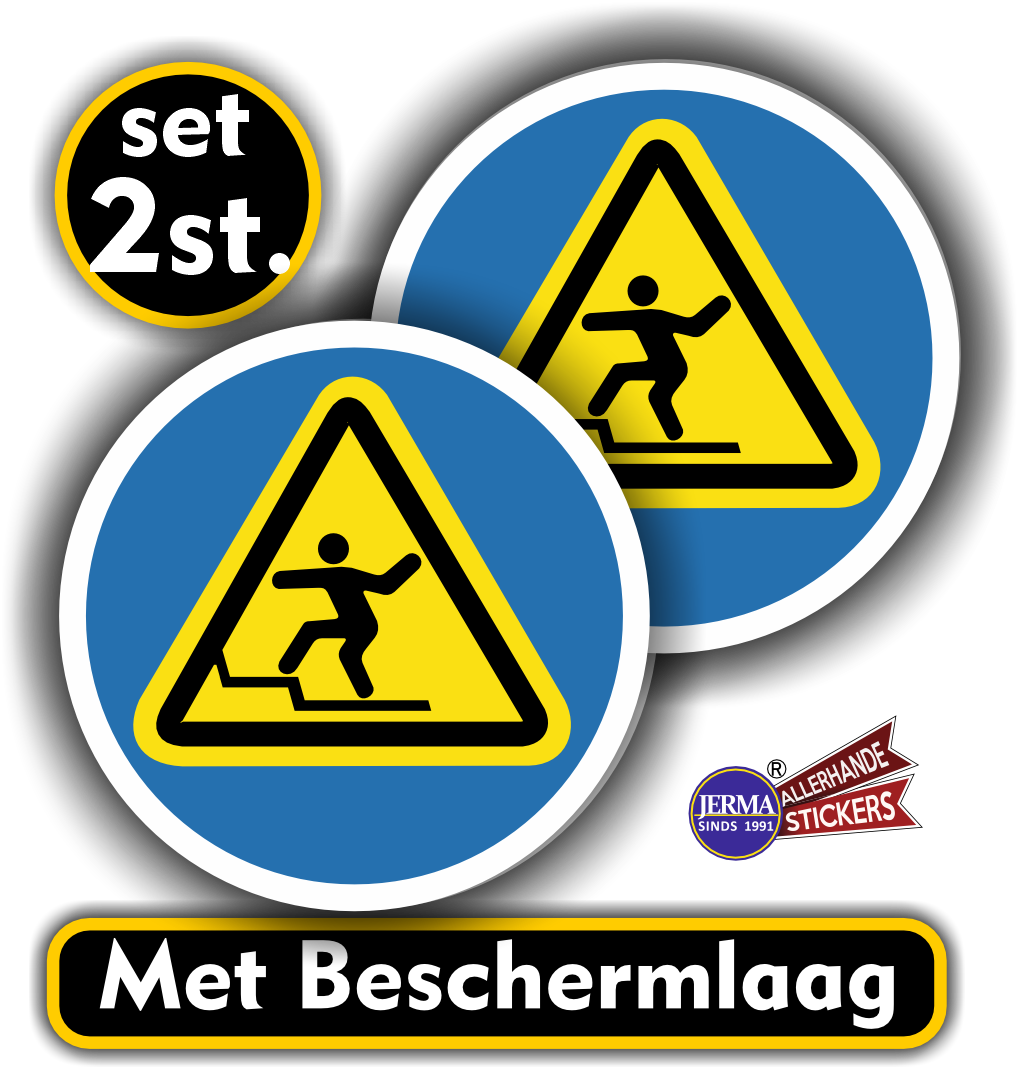 Pas op opstapje stickers 2 set (1323.68)