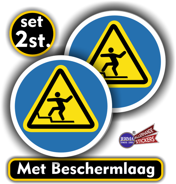 Pas op opstapje stickers 2 set (1323.68)