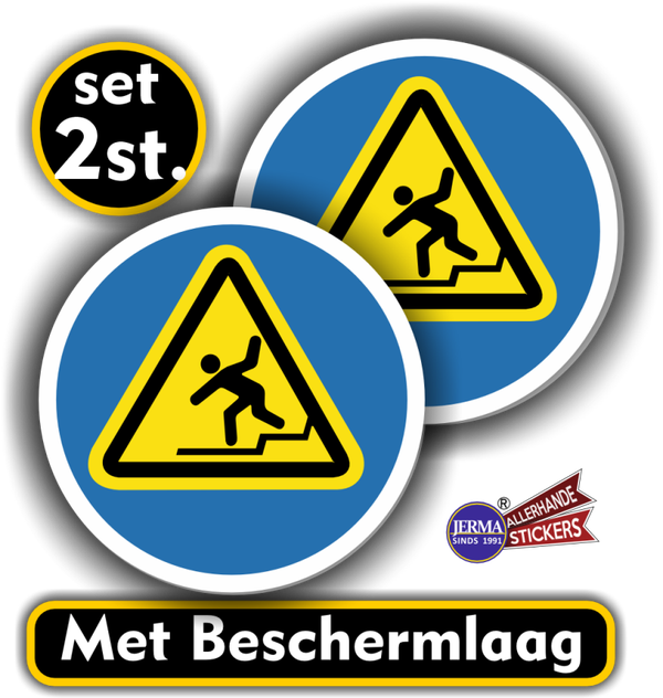 Pas op het afstapje stickerset (1325.68)