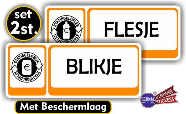 Statiegeld Flesje Blikje inleveren sticker (1364.70)