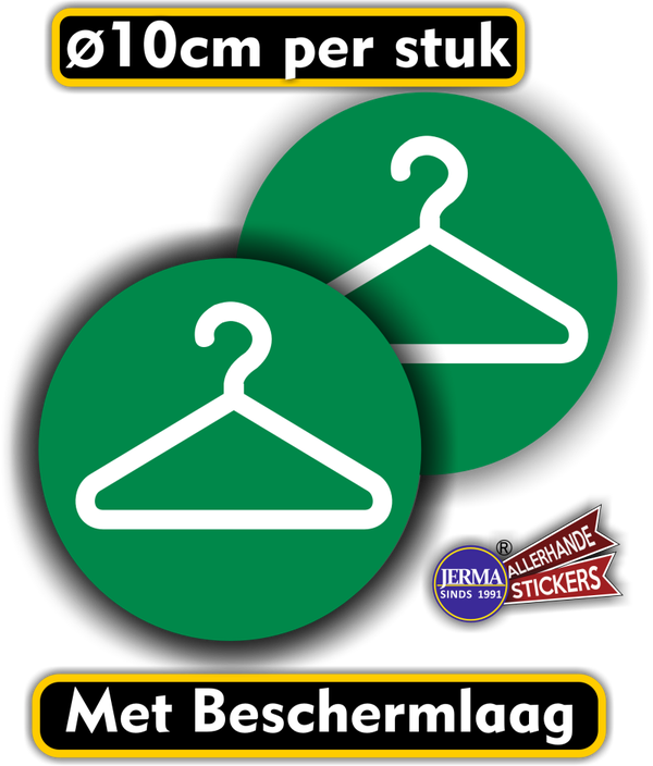 Garderobe pictogram stickerset groen (1367.70)