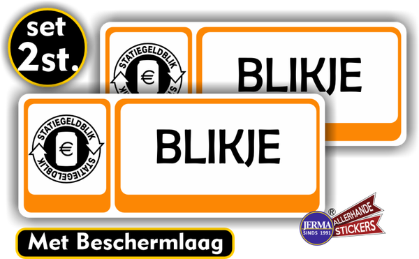 Statiegeld Blikje inleveren set 2 stickers (1368.70)