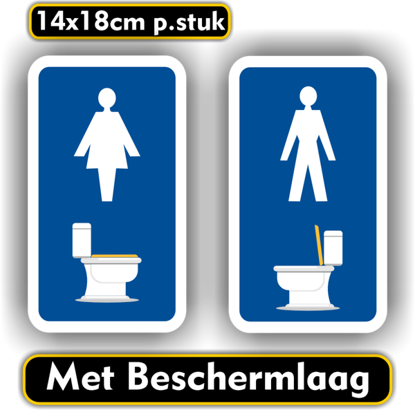 Toilet Dames en Heren-WC deur stickers–set (1370.70)
