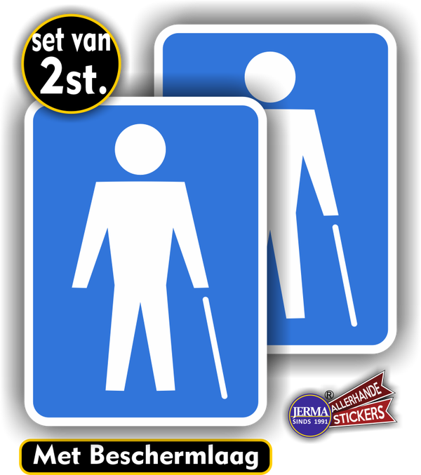 Mindervaliden sticker set 2 stuks. (1371.71)