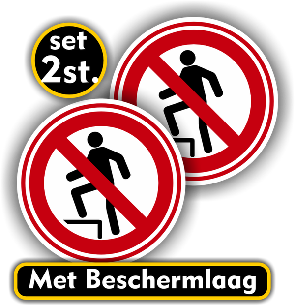 Niet op staan klimmen stickers 2st. Ø 20 cm (1375.la71)
