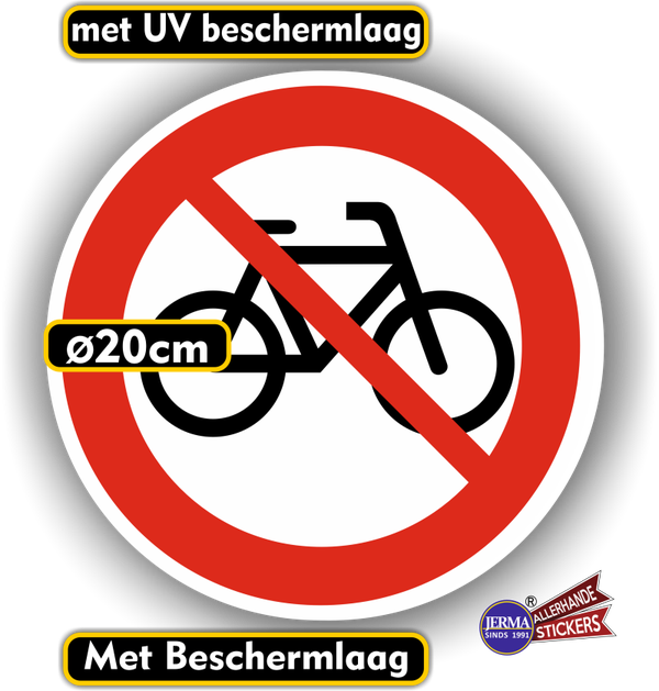 Geen fietsen plaatsen sticker Ø20cm (1440.76)