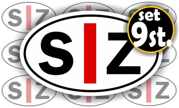 SZ slechtziend stickerset – set 9 stuks (1463.47)