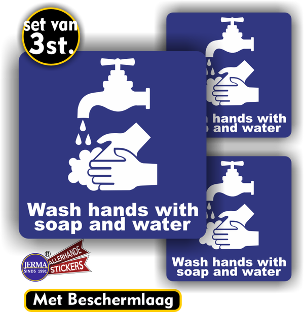Wash hands with soap stickersset (147.13)