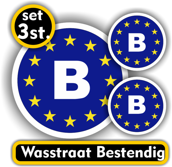 Europese unie auto sticker, B België  (153.15)