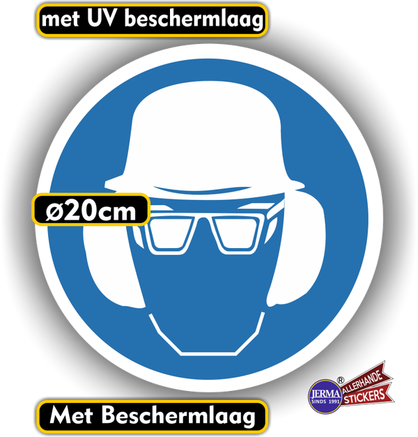 Helm en Gehoorbescherming sticker (183.07)