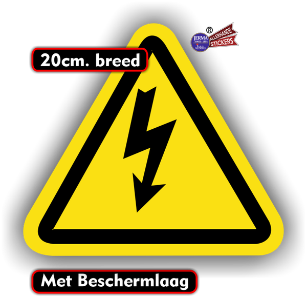 Diehoek sticker: Elektrische spanning (201.12)
