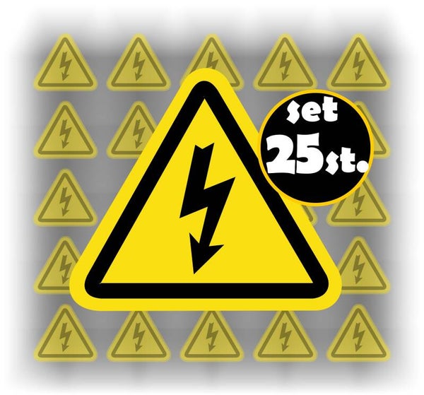 Diehoek sticker set 25 st.: Elektrische spanning (205.12)