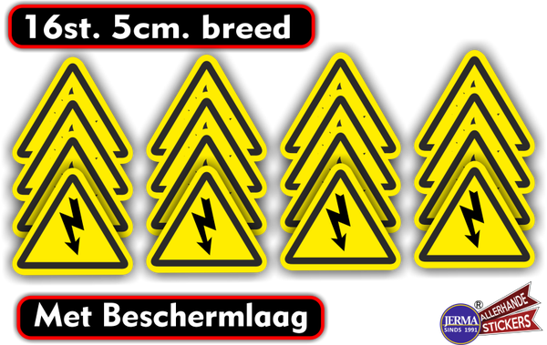 Diehoek sticker set 16 st.: Elektrische spanning (205.12)