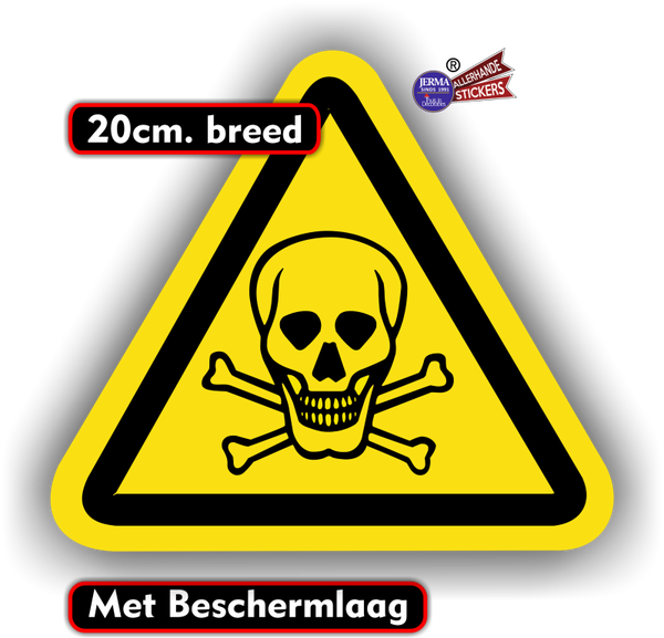 Doodshoofd sticker iso norm (223.12)