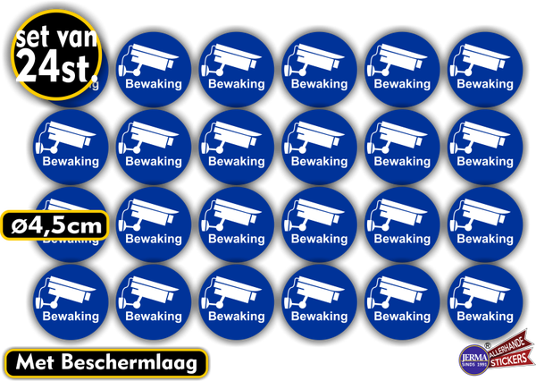 Camerabewaking sticker set 24 stuks (225.08)