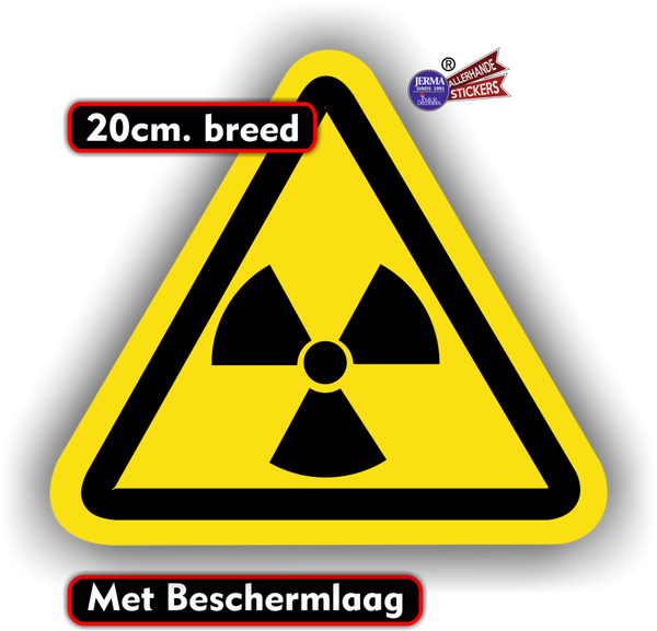Radioactieve stoffen sticker iso norm (229.12)