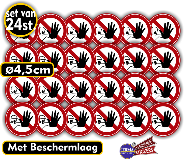 Verboden Toegang - Sticker – 24 stuks (229.08)